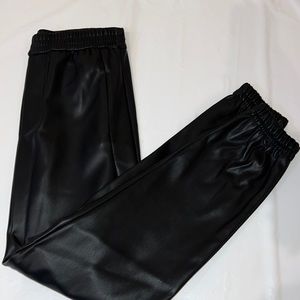 Zara Leather Joggers